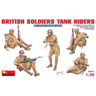 BRITISH SOLDIERS TANK RIDERS - 1/35 SCALE